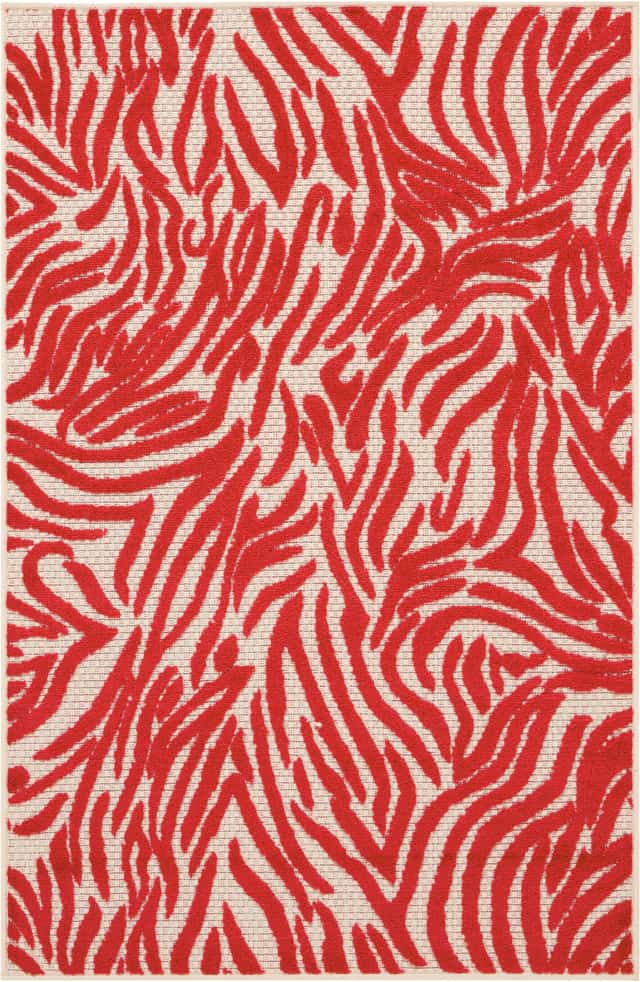 Nourison Aloha 2'8“ x 4' Red Outdoor Rug