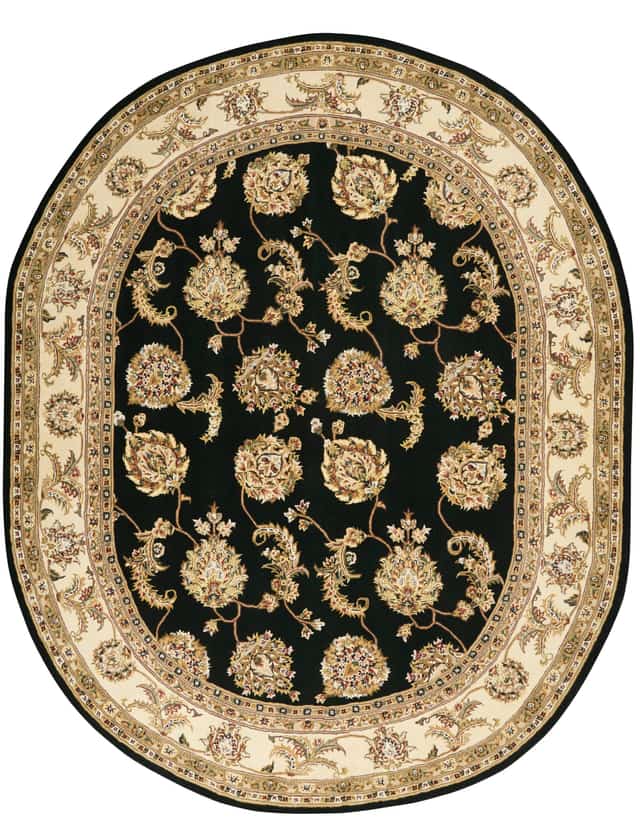 Nourison Nourison 2000 7'6“ x 9'6“ Oval Black Traditional Indoor Rug