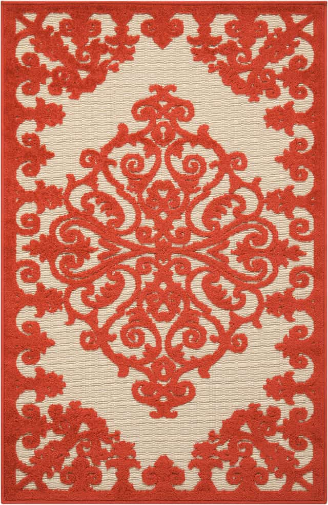 Nourison Aloha 2'8“ x 4' Red Outdoor Rug