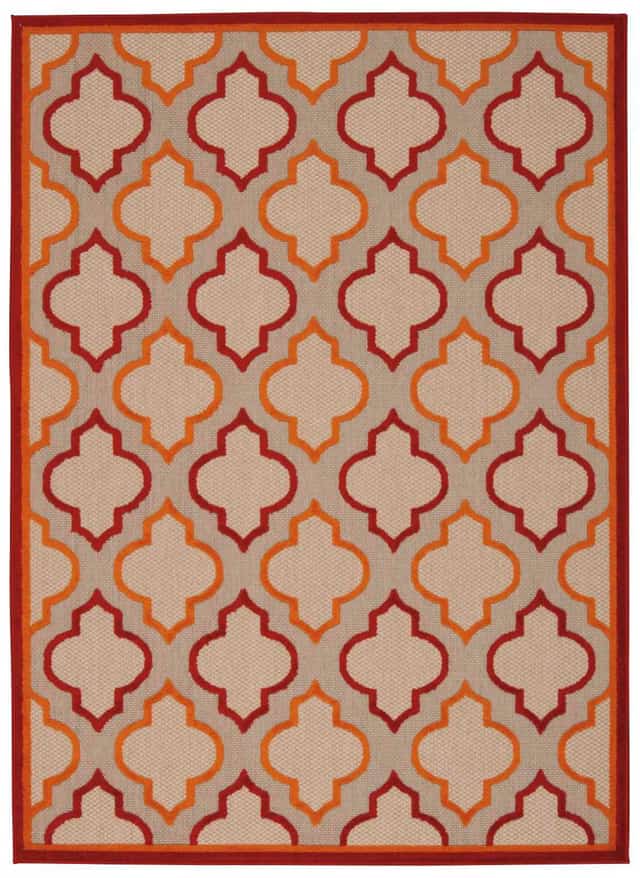 Nourison Aloha 9'6“ x 13' Red Outdoor Rug