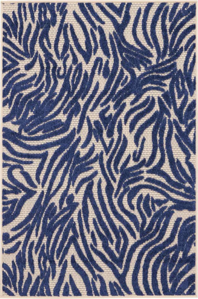 Nourison Aloha 2'8“ x 4' Navy Outdoor Rug