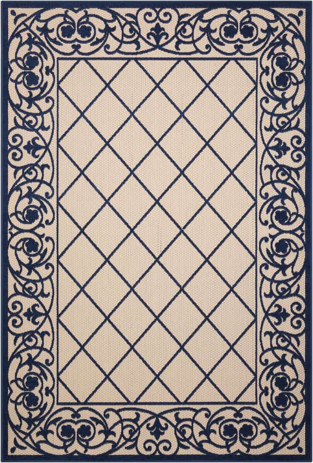 Nourison Aloha 9'6“ x 13' Navy Indoor/Outdoor Rug