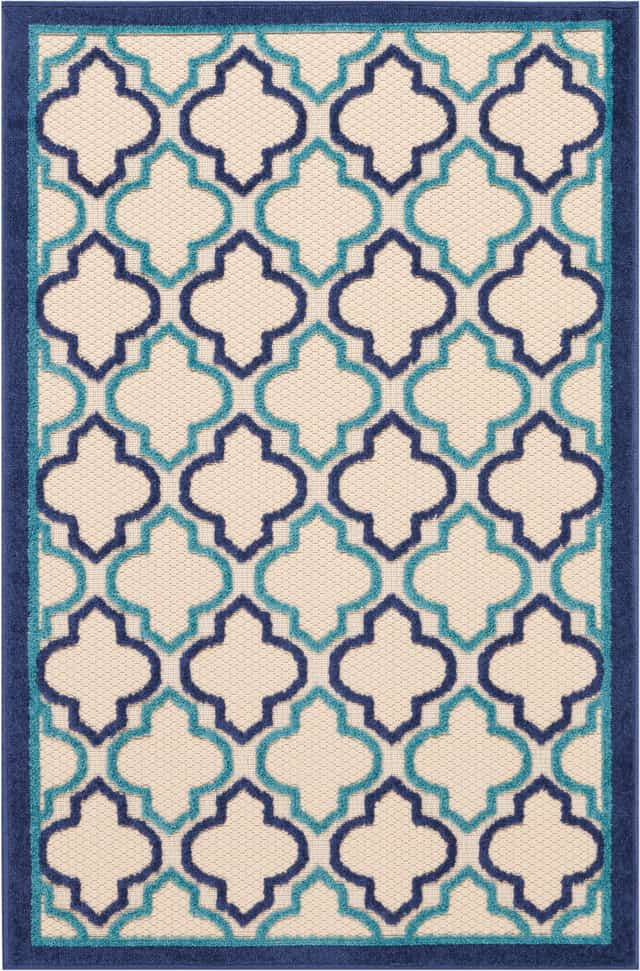 Nourison Aloha 2'8“ x 4' Navy Outdoor Rug