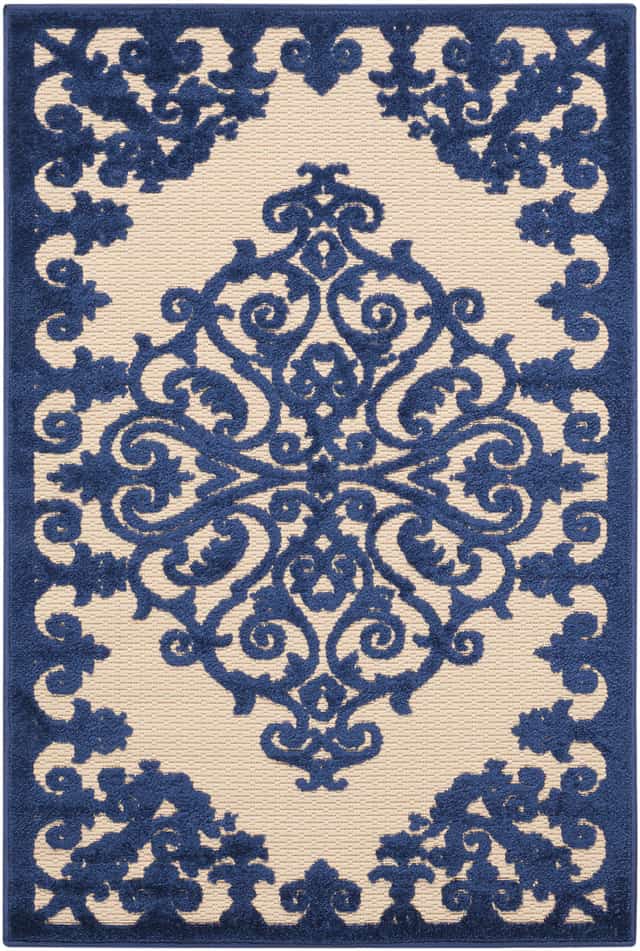 Nourison Aloha 2'8“ x 4' Navy Outdoor Rug