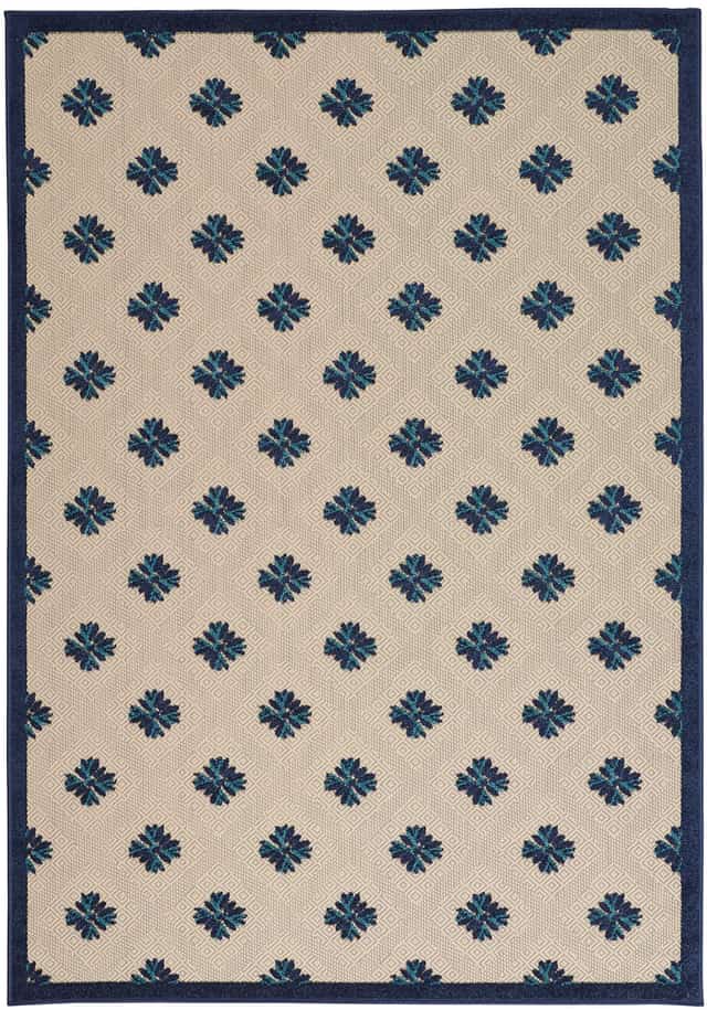 Nourison Aloha 9'6“ x 13' Navy Indoor/Outdoor Rug